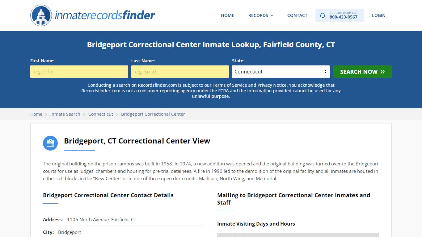 Bridgeport Correctional Center Roster & Inmate Search ...